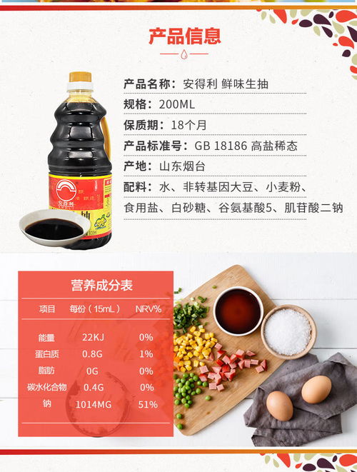 限時3天！安得利金標老抽生抽組合裝，800ml*2瓶，廚房調味好搭檔